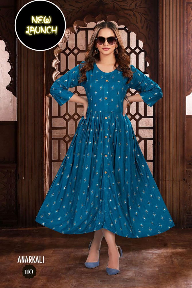 New Anarkali V 1 Regular Wear Wholesale Designer Kurti Collection
